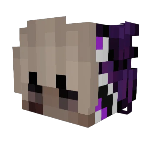 1Hw_ Minecraft avatar head, 3D render