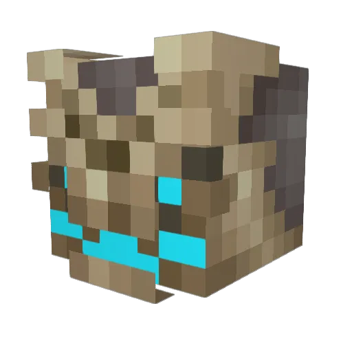 1IRENE Minecraft avatar head, 3D render