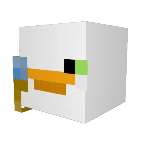 1K3RDOM Minecraft avatar head, 3D render