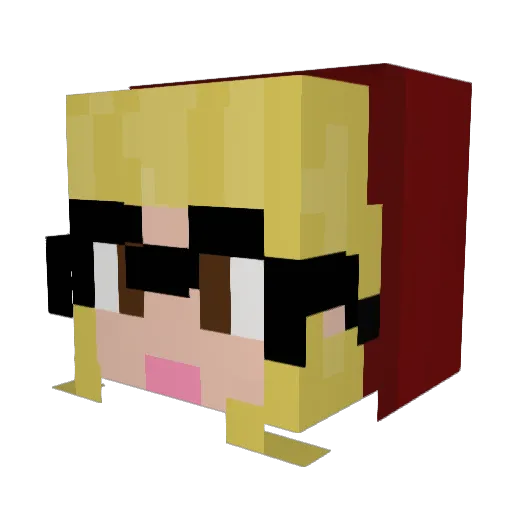 1KSK0 Minecraft avatar head, 3D render