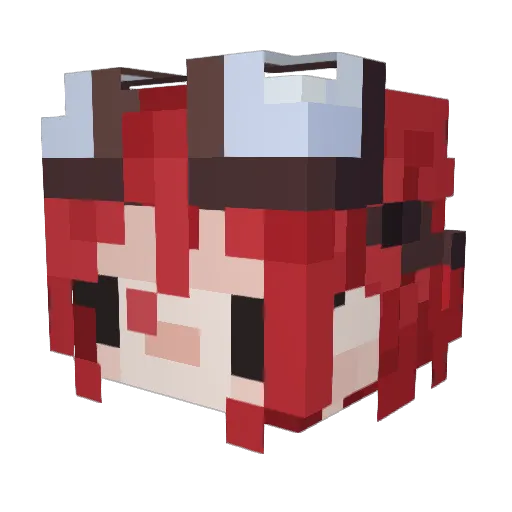 1Ketchup Minecraft avatar head, 3D render