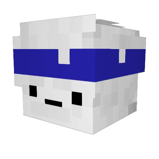 1KlBoB_ Minecraft avatar head, 3D render