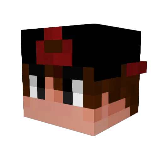 1Kms Minecraft avatar head, 3D render