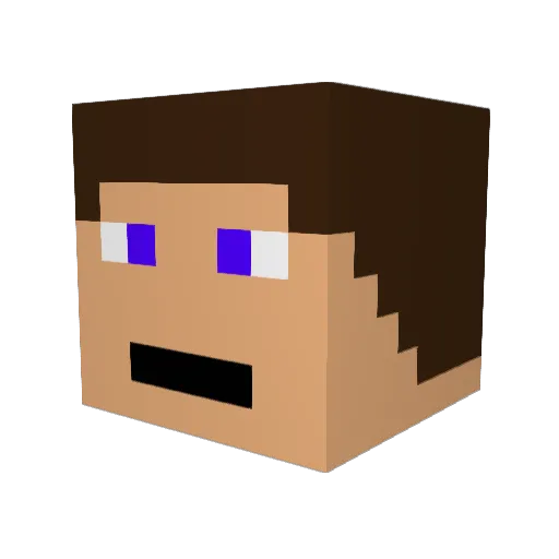 1Koda1 Minecraft avatar head, 3D render