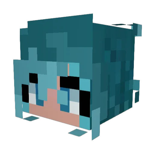 1Kreesera Minecraft avatar head, 3D render