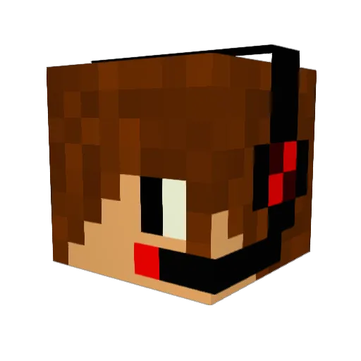 1Krigare Minecraft avatar head, 3D render