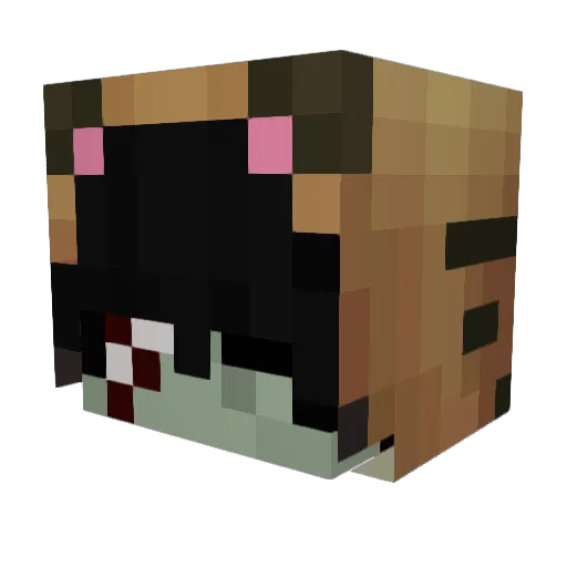1Kxchiq Minecraft avatar head, 3D render