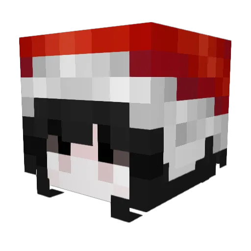 1L1NG1 Minecraft avatar head, 3D render
