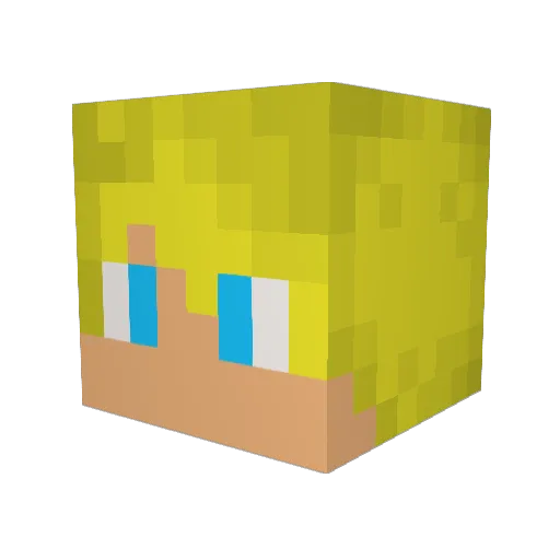 1LLUs Minecraft avatar head, 3D render