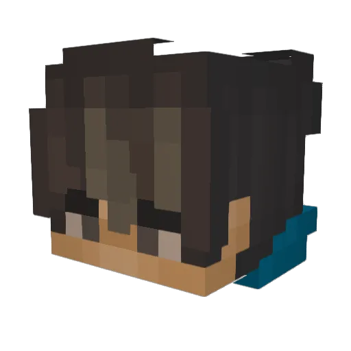1Languste Minecraft avatar head, 3D render