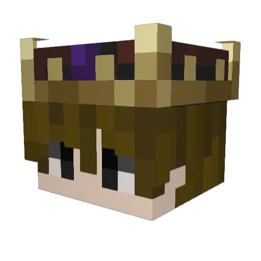 1Light_ Minecraft avatar head, 3D render