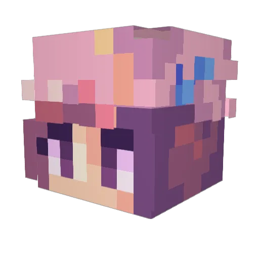 1Lobby Minecraft avatar head, 3D render