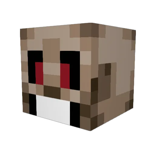 1Longshot Minecraft avatar head, 3D render