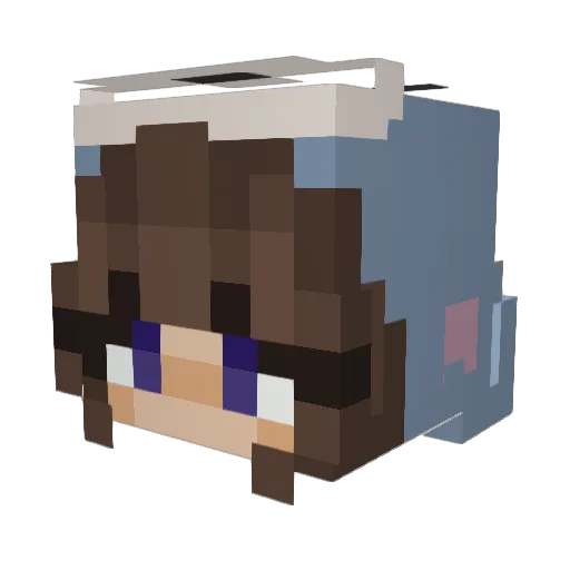 1LoveCam Minecraft avatar head, 3D render