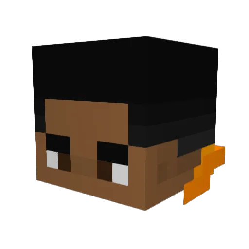 1Lucifer Minecraft avatar head, 3D render