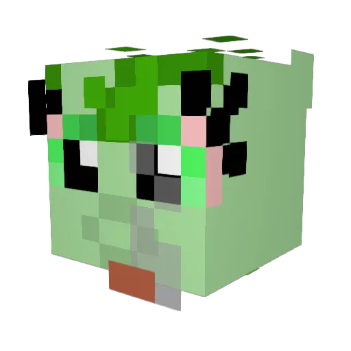 1MILLIONDOLLAS Minecraft avatar head, 3D render
