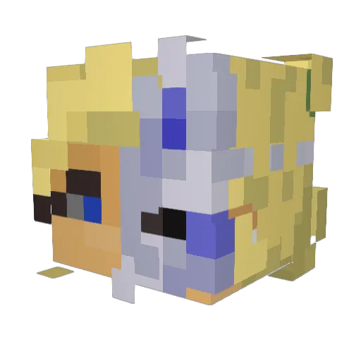 1Macht Minecraft avatar head, 3D render