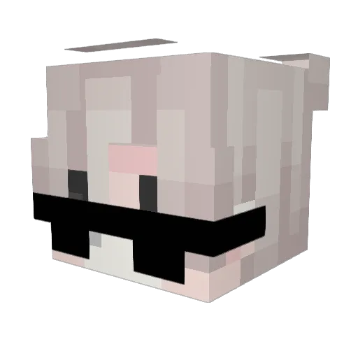 1Malekk Minecraft avatar head, 3D render