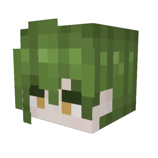 1Mango_Mango_1 Minecraft avatar head, 3D render
