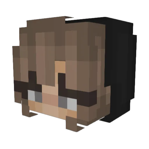 1Megabit Minecraft avatar head, 3D render