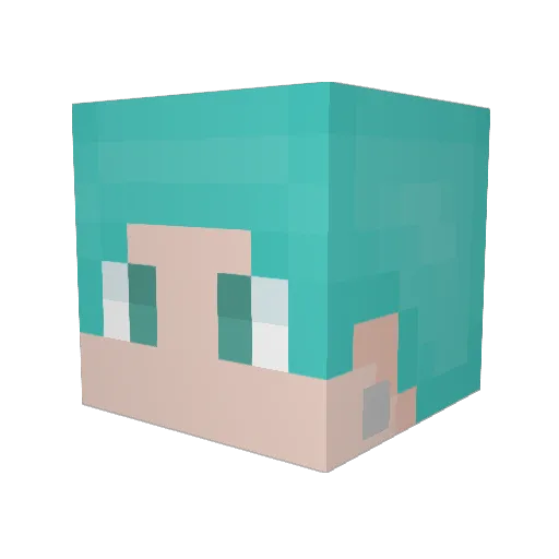 1Milk_ Minecraft avatar head, 3D render
