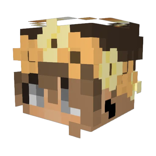 1MiniCowi2 Minecraft avatar head, 3D render