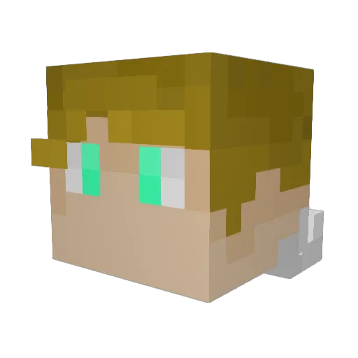 1MisterCreeper Minecraft avatar head, 3D render
