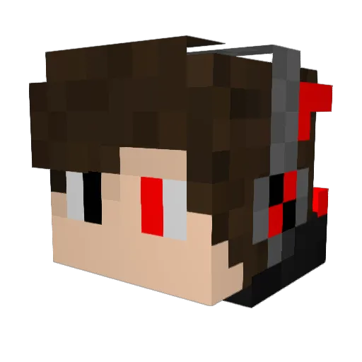 1Momal Minecraft avatar head, 3D render