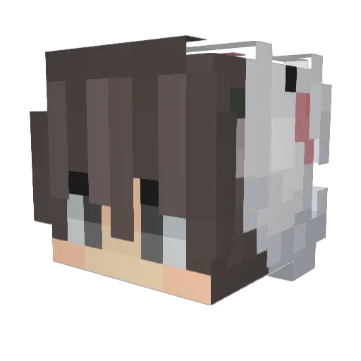 1Muskk Minecraft avatar head, 3D render