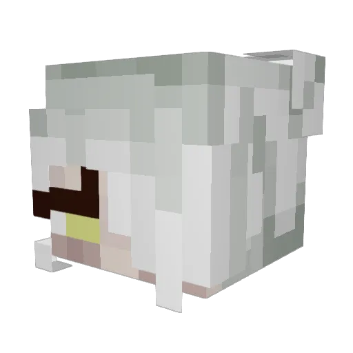 1N30 Minecraft avatar head, 3D render