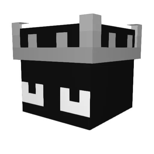 1NC Minecraft avatar head, 3D render