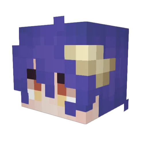 1NSOMN14 Minecraft avatar head, 3D render