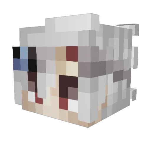 1Nosida Minecraft avatar head, 3D render
