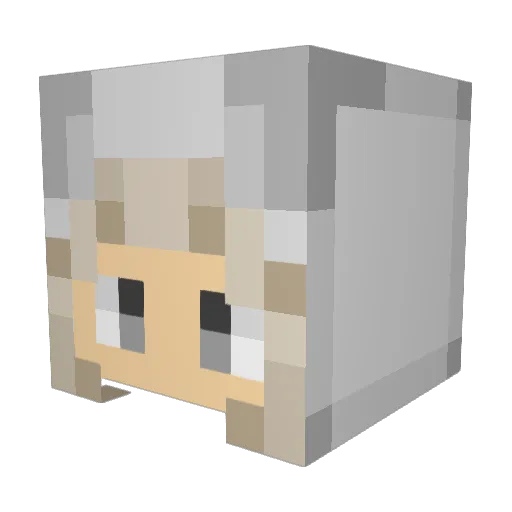 1OD2 Minecraft avatar head, 3D render