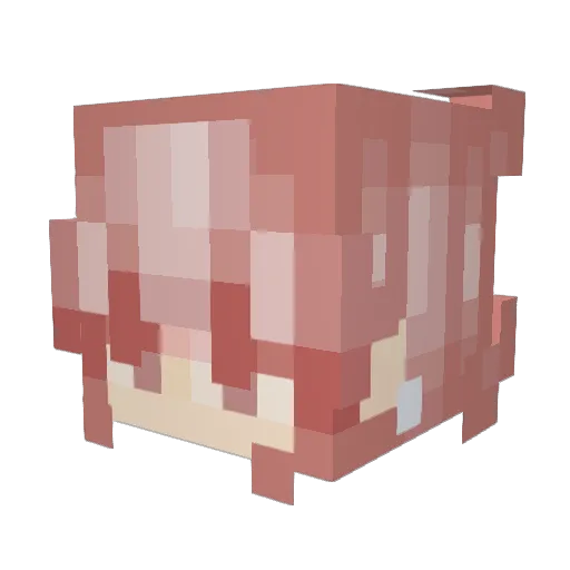 1ODays Minecraft avatar head, 3D render