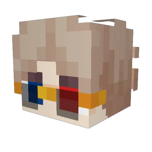 1OOgecs Minecraft avatar head, 3D render