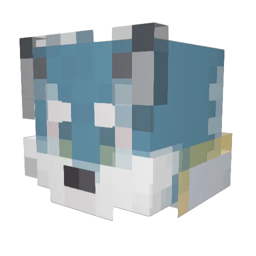 1OVers Minecraft avatar head, 3D render
