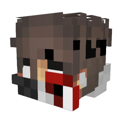1Oil Minecraft avatar head, 3D render