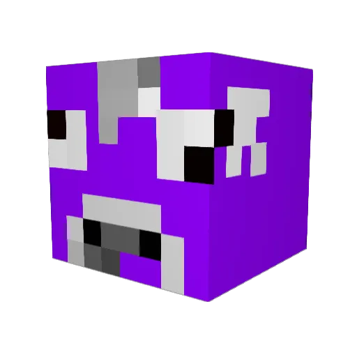 1OreoZebraPro1 Minecraft avatar head, 3D render