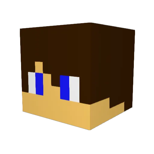 1OverKill1 Minecraft avatar head, 3D render