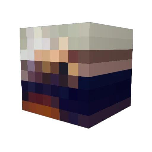 1Pador Minecraft avatar head, 3D render