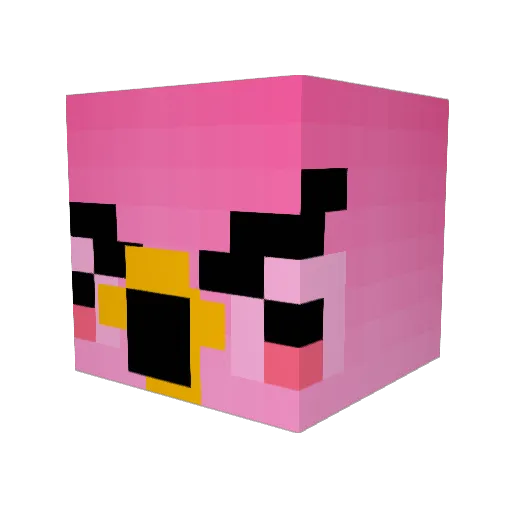 1Pandalord Minecraft avatar head, 3D render