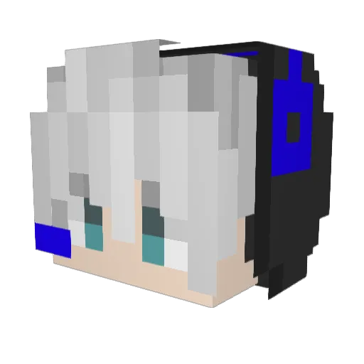 1Pao_mian Minecraft avatar head, 3D render