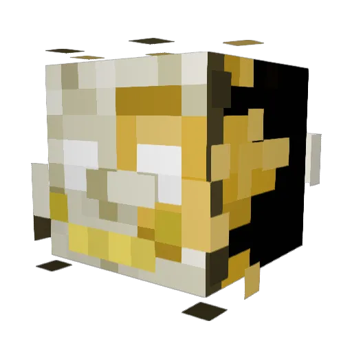 1Petrock Minecraft avatar head, 3D render