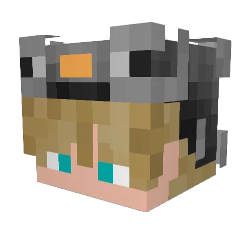 1Philip Minecraft avatar head, 3D render