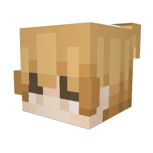 1Pistachio Minecraft avatar head, 3D render