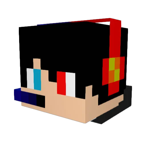 1Pro_Flassy Minecraft avatar head, 3D render