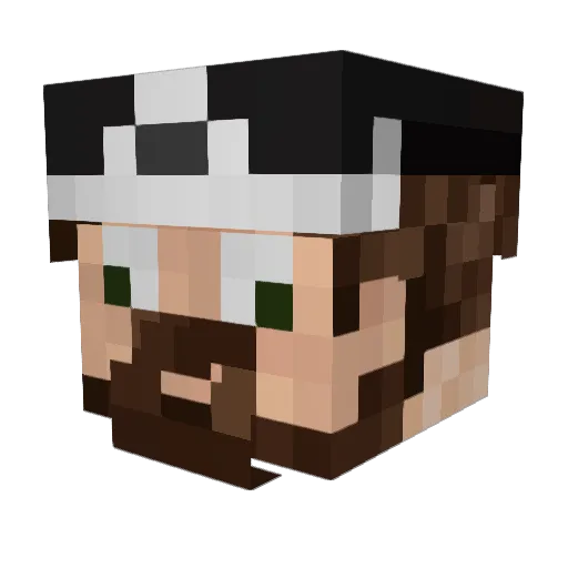 1Rascal1 Minecraft avatar head, 3D render