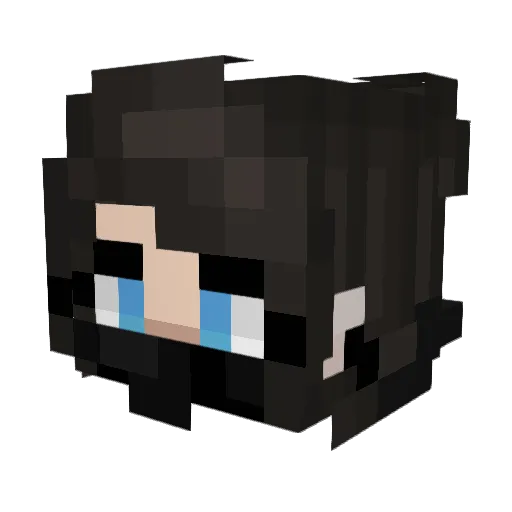 1Rebekka1 Minecraft avatar head, 3D render
