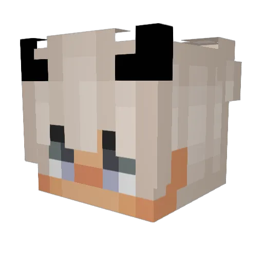 1RedGG Minecraft avatar head, 3D render